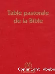 Table pastorale de la Bible